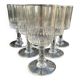 6 wine glasses – light cut crystal