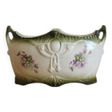 Small jardinière vase in art nouveau majolica.