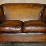 Art Deco canapés by Harry & Lou Epstein, hand-dyed leather.