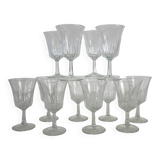 12 Regency Luminarc wine glasses from the 70s