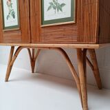 Split bamboo and rattan sideboard 50/60s