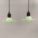 Green glass UFO pendant lights from Design-Light, early 1990s in Denmark