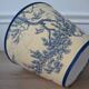Jouy fabric lampshade, blue, tree pattern, leaves