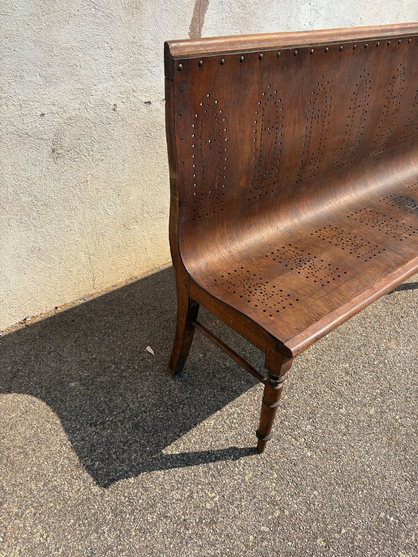 Wooden bistro bench