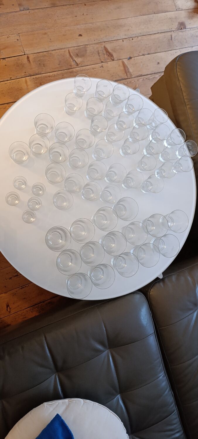 Set of antique carafes and glasses