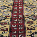 Handwoven oriental runner rug traditional milas carpet- 81x268cm