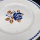 Assiettes plates badinviller vintage roses marine
