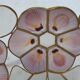 Pair of vintage pendant lamps in brass mother-of-pearl and shells