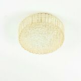 Plafonnier en verre ambré à bulles, style Mid-Century, par H. Tynell pour Limburg, années 1970