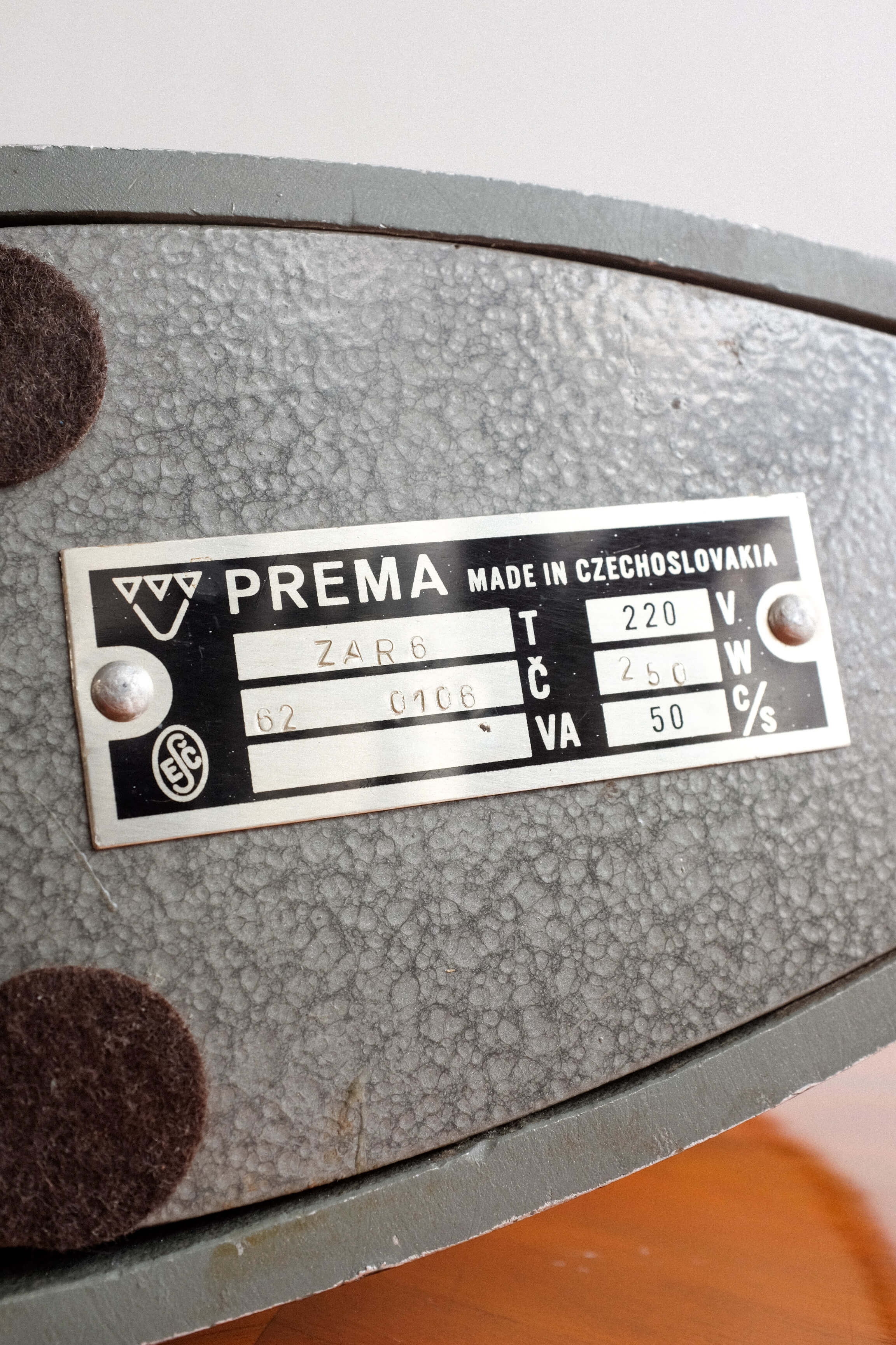 Industial czechoslovak prema table lamp, 1970s