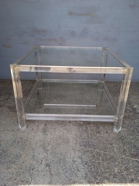 Coffee table furniture marsh plexi / glass ep 1970s
