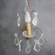 Antique tassel wall lamp in bronze and crystal