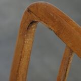Lot de 6 chaises de salle à manger vintage au design danois des années 1970 avec assises en tissu violet clair