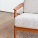 Canapé Arne Vodder modèle FD164 en teck, tissu bouclé, Danemark années 1960
