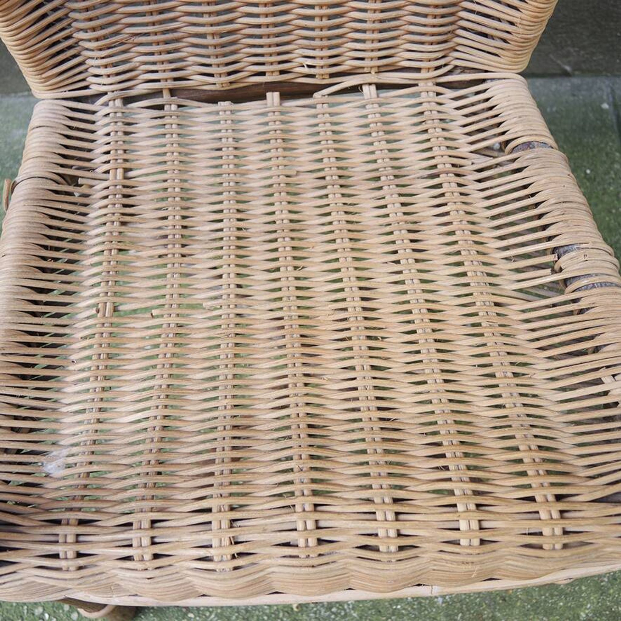 Old wicker chair for children