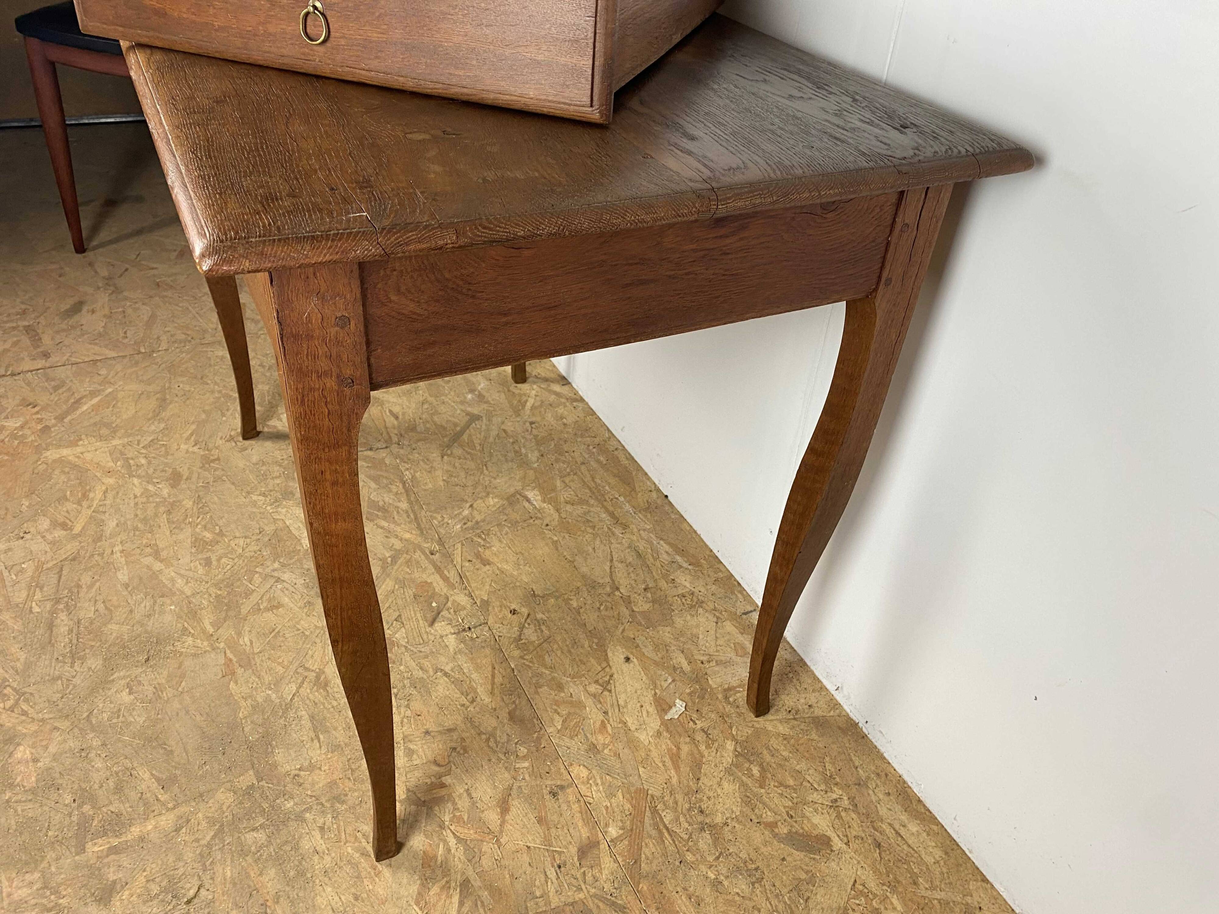 One drawer desk in solid oak 1900