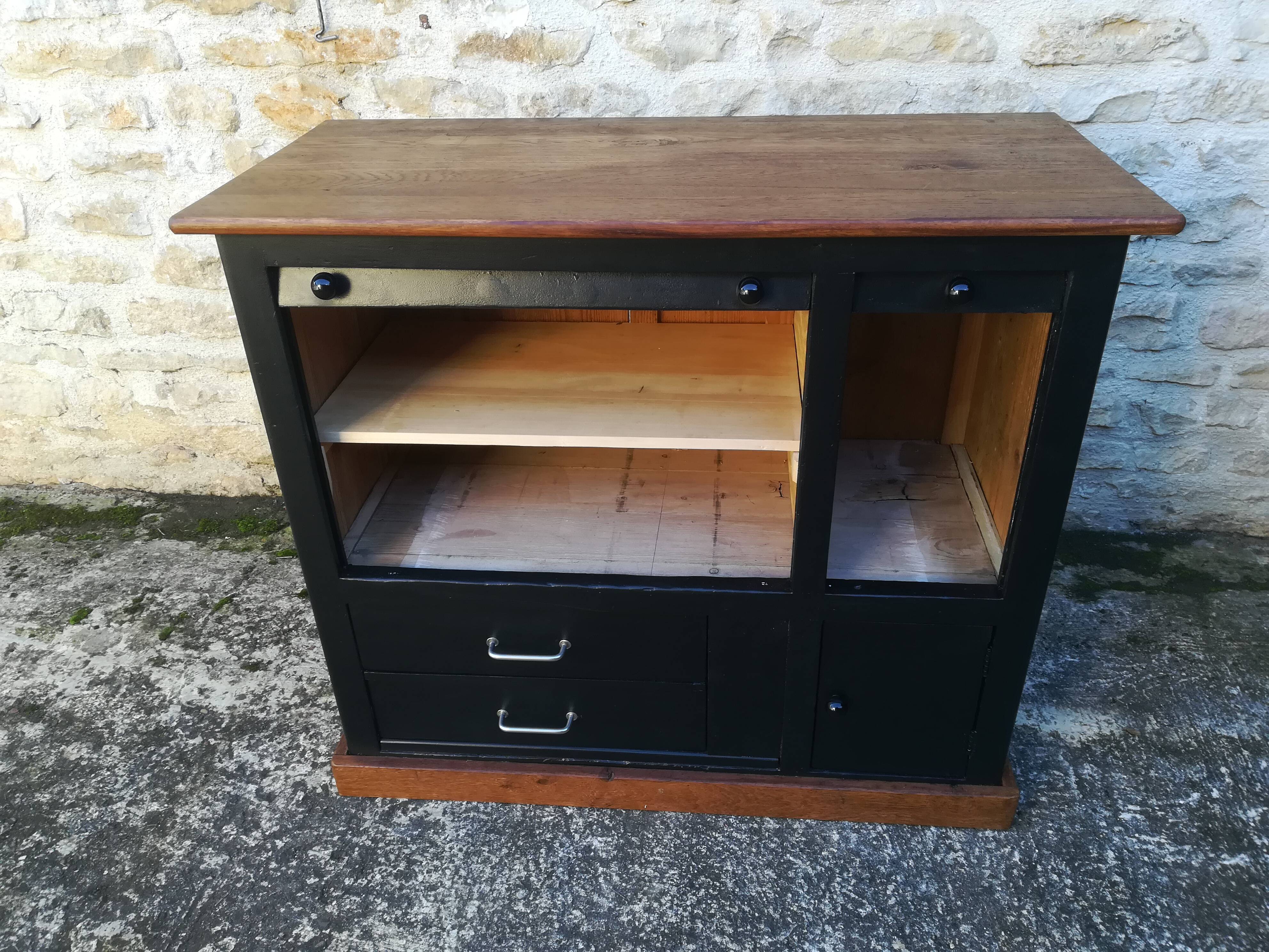 Meuble de métier en bois