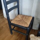 Set of two black children's chairs
