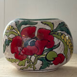 Vintage glazed ceramic vase signed