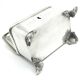 Biedermeier sugar bowl, silver-plated brass, Poland, 1920s