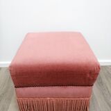 Pink square pouf