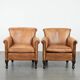 2 fauteuils vintage en cuir de mouton