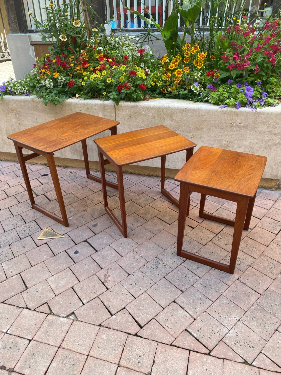 Table gigogne teck scandinave 1970
