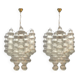 Murano Glass Bubble Chandeliers, Italy, 1980s – Set of 2
