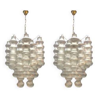 Murano Glass Bubble Chandeliers, Italy, 1980s – Set of 2