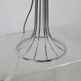 Lamp "space age". glass reflector, metal base. Circa 1970