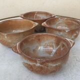 Set of 4 stoneware bowls