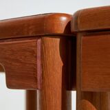 Restored teak dining table, set of 3 (mk9978)