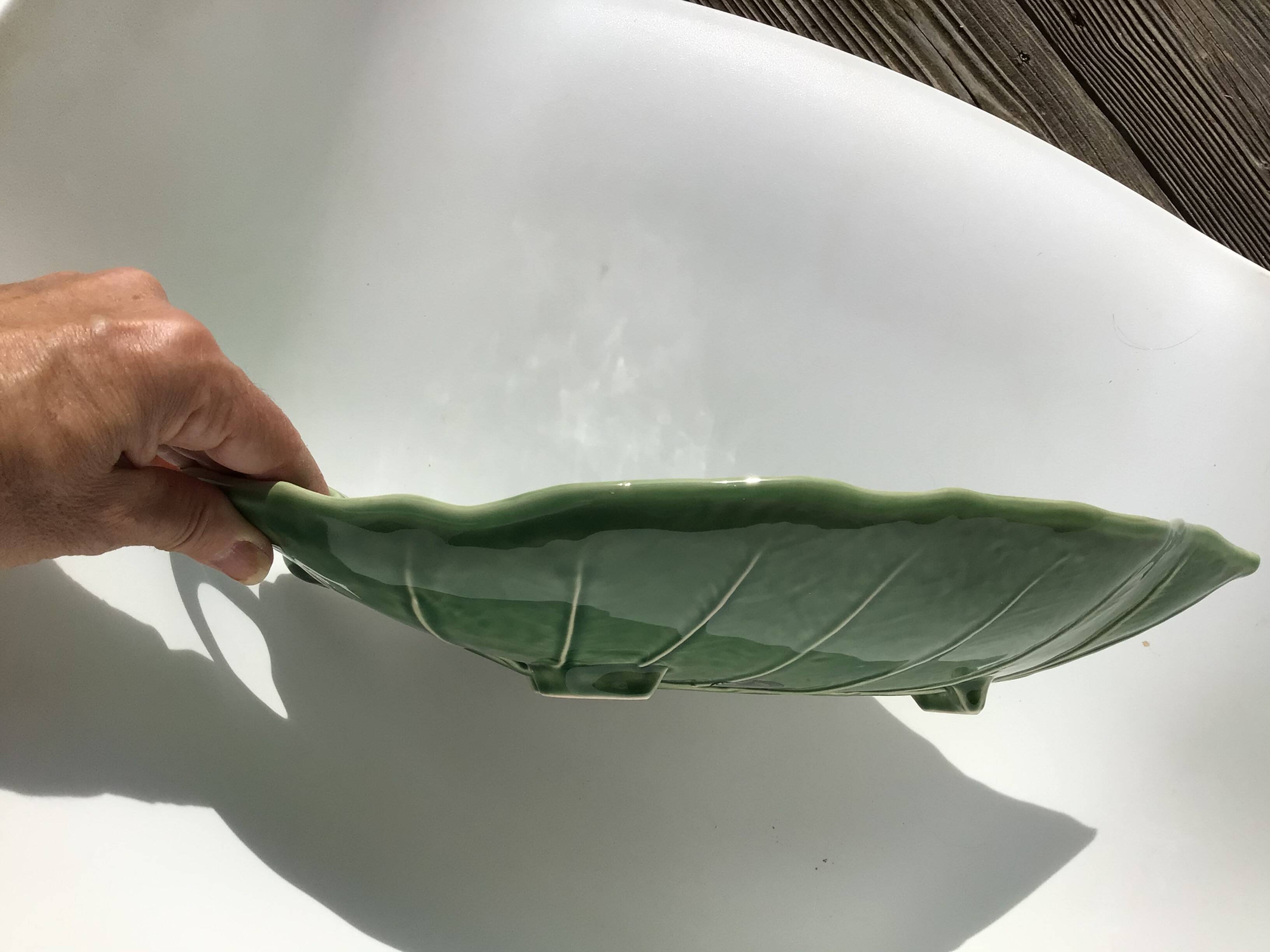 Exotic leaf fruit bowl