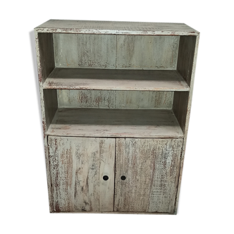 Old wooden furniture with two shelves and two drawers