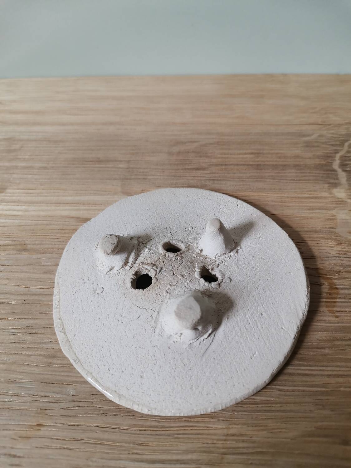 Handmade soap dish blue ceramic pattern