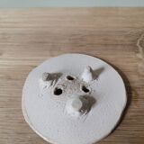 Handmade soap dish blue ceramic pattern