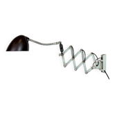 Lampe murale à ciseaux industriels verts d'Elektroinstala, années 1960.