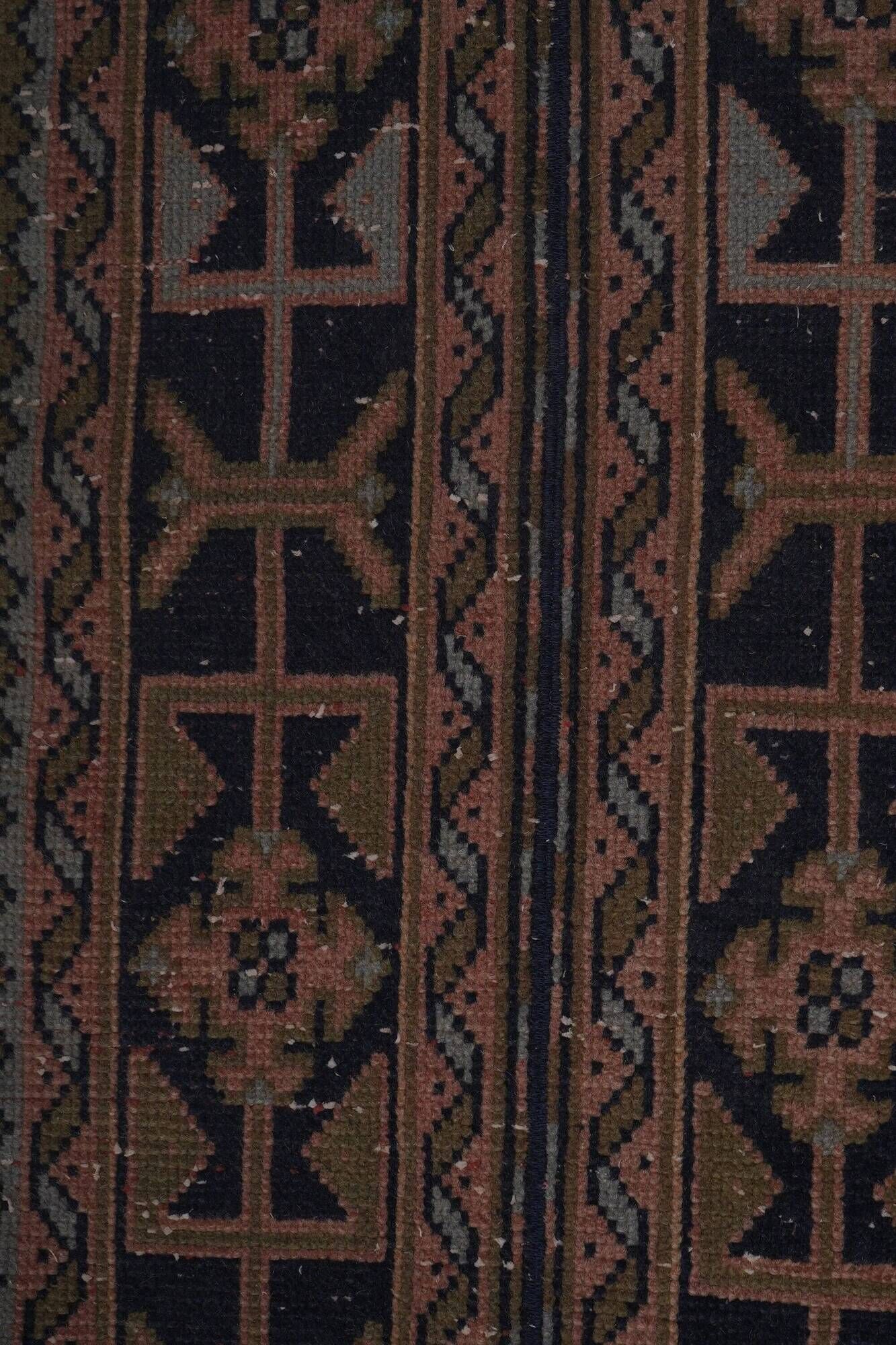 Vintage Turkish hallway rug 58x667 cm