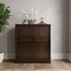 Vintage brutalist buffet/bar/dark wood sideboard
