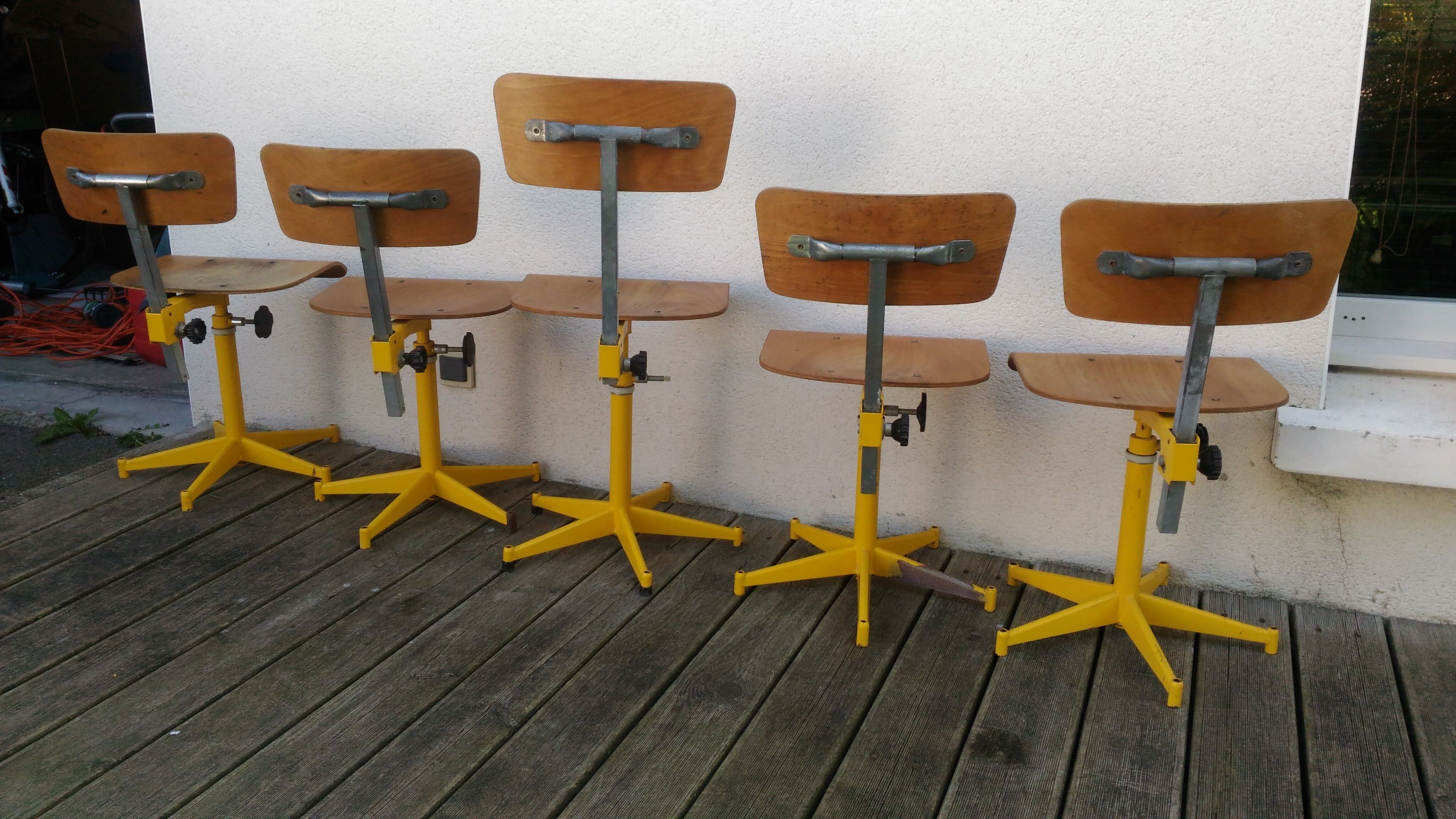 Five chairs of architect