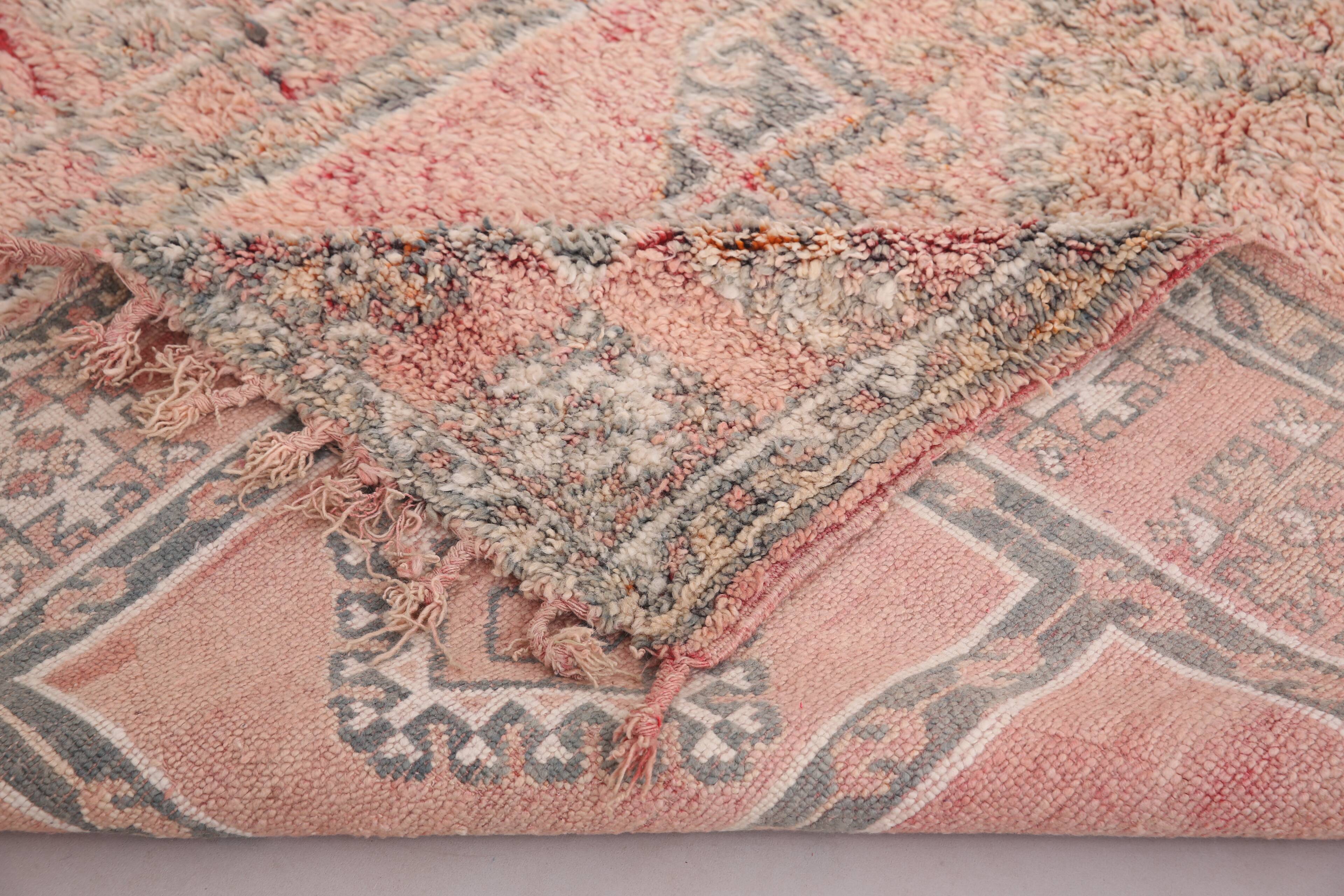 Vintage Boujaad Moroccan Rug 188 x 281 cm – Handmade All Wool Berber Carpet