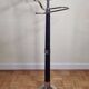 Vintage metal and leather valet stand, 1980s, 125 cm