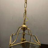 Suspension en laiton et verre, années 1960
