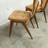 4 chairs and 2 Lounge armchairs by Roger Landault, ABC edition, 1950.