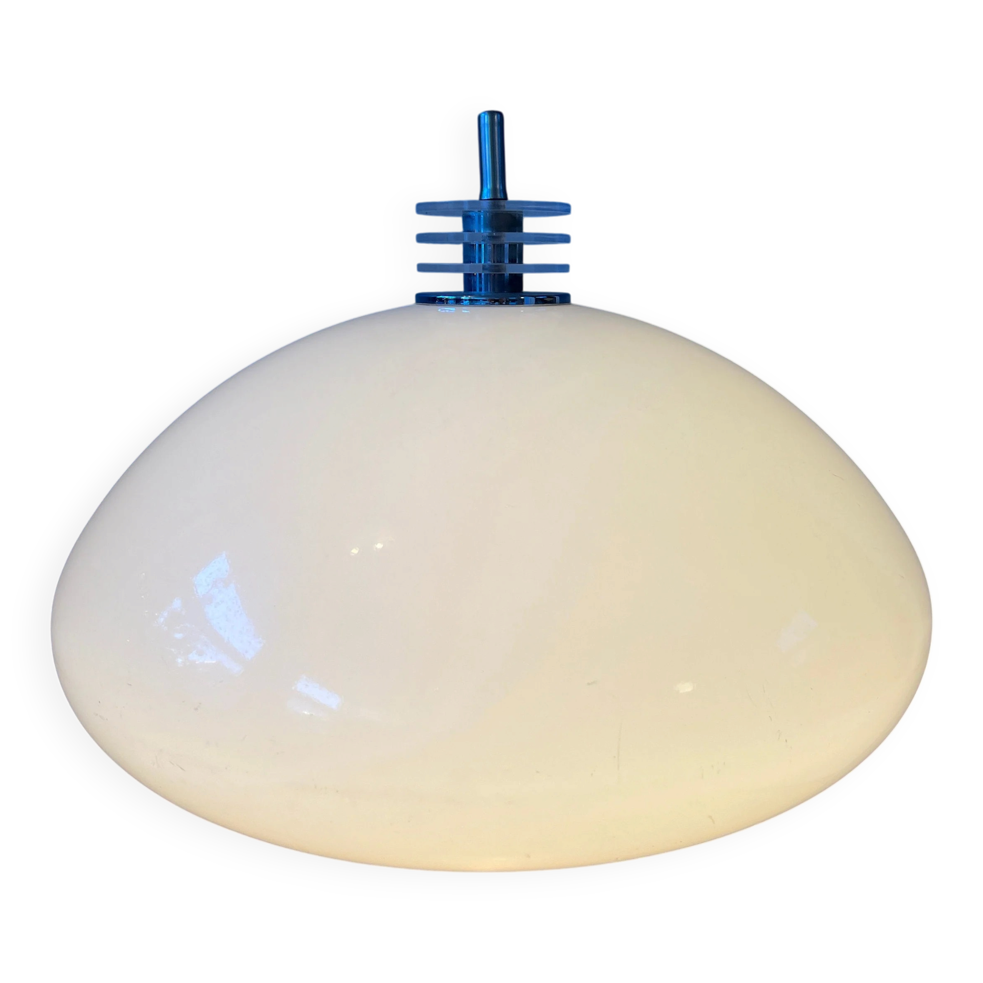 Mushroom pendant - Space Age white light fixture