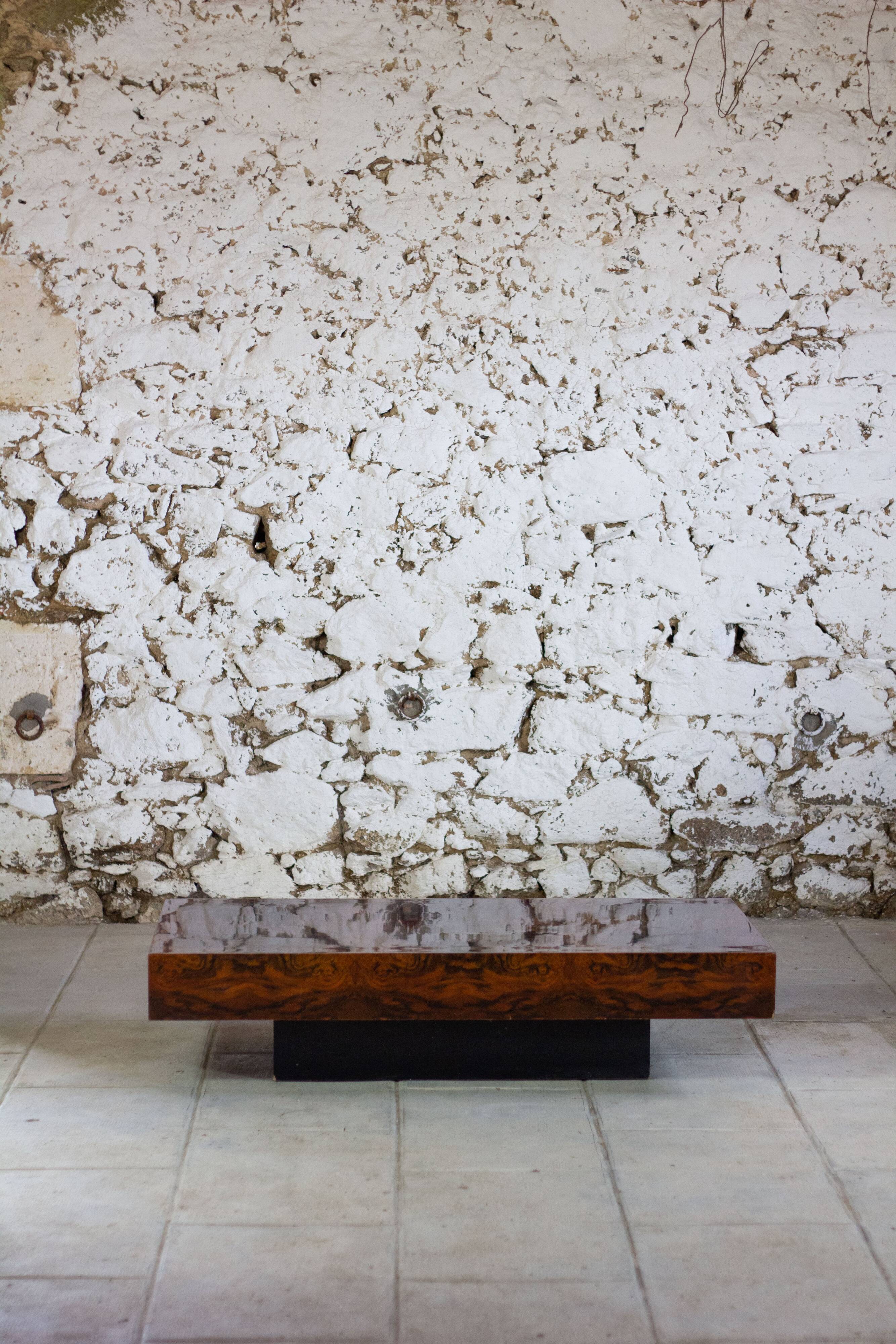 Elm burl coffee table, 1970