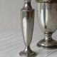 Pair of antique silver-plated vases