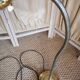 Large art deo brass shell lamp 90 cm