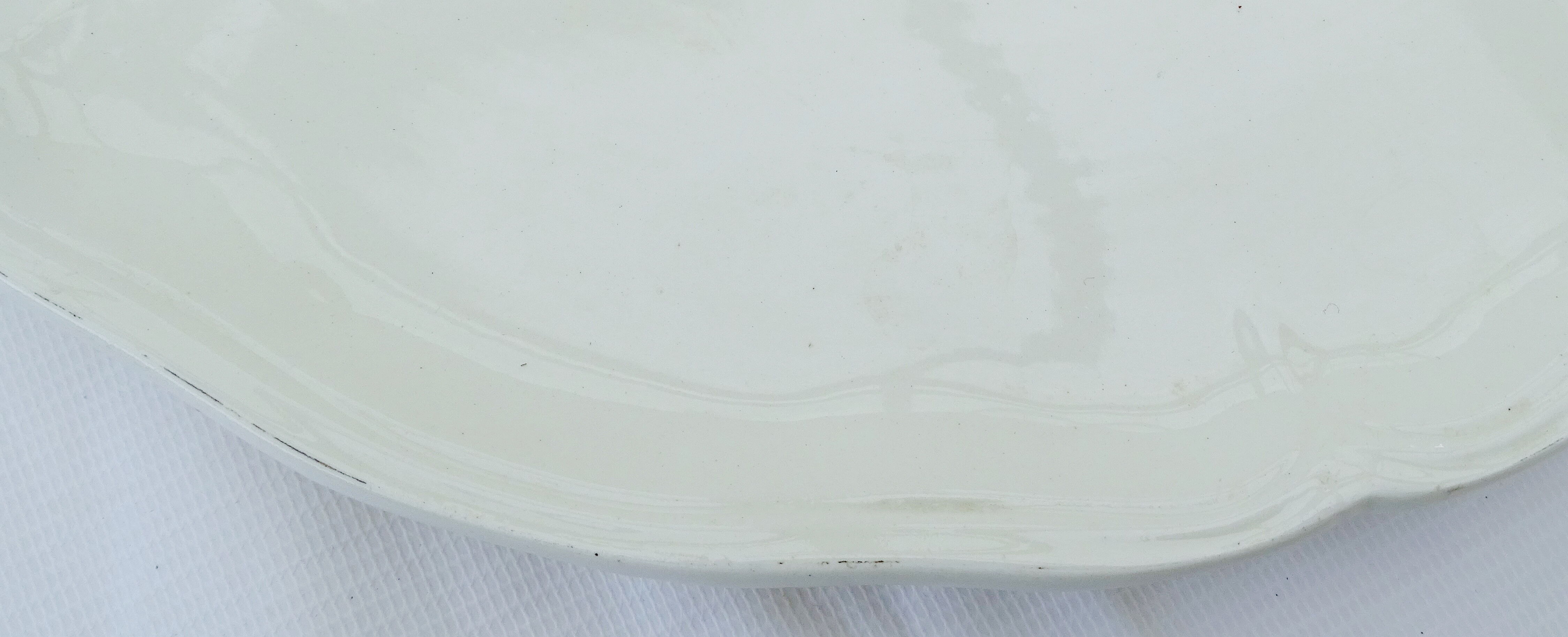 Pair of large Sarreguemines cake dishes