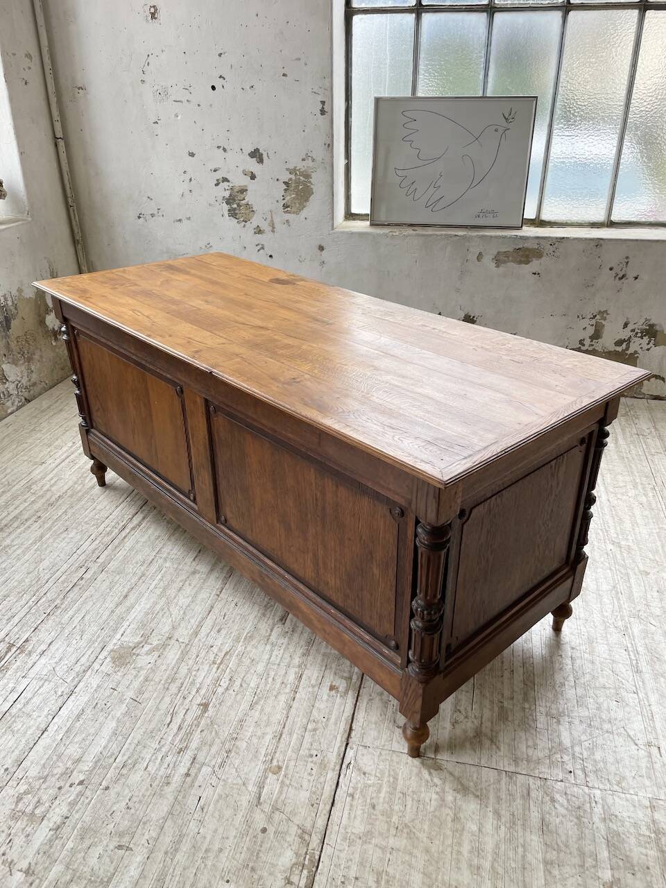 Comptoir en chêne drapier chêne 1900